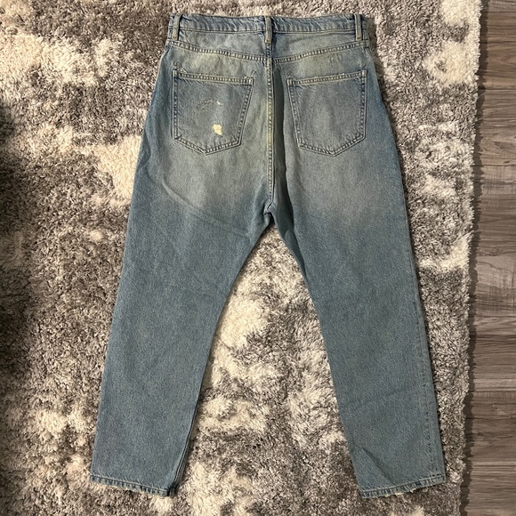 NWT Free People We the Free Ultra High Rise Straight Leg Distressed Jeans - Picture 8 of 13